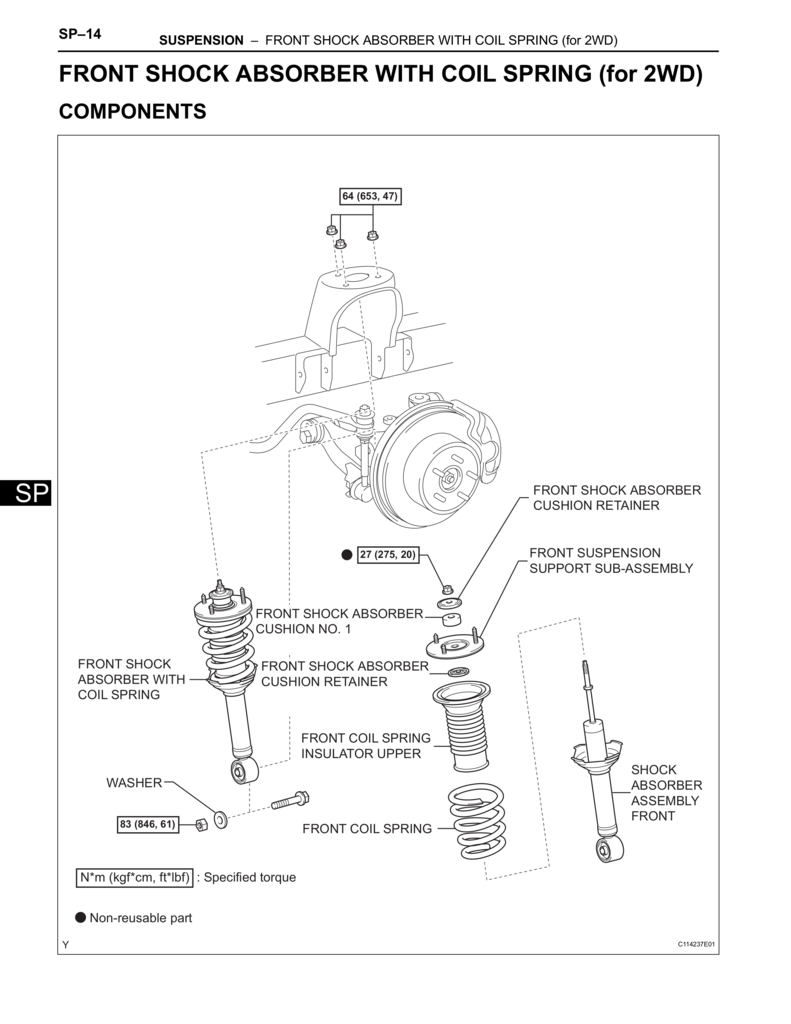 Toyota Tacoma front suspension components
