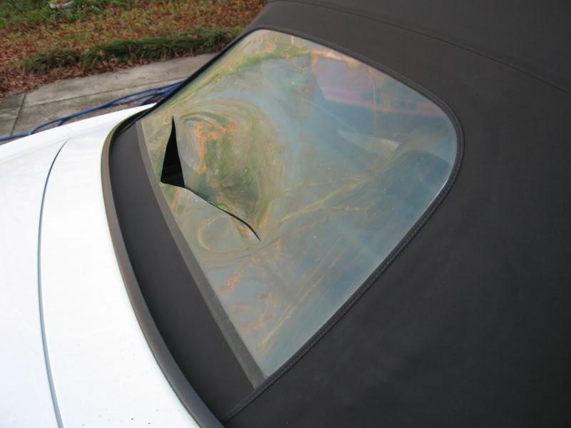 Honda S2000 rear window rip