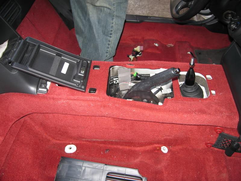 center console removed of Honda S2000