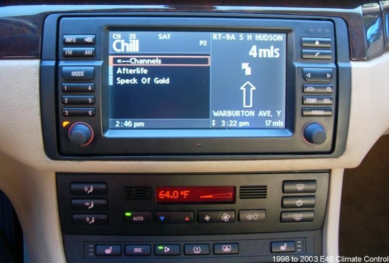 1998 to 2003 BMW E46 Climate control dash with navigation computer screen