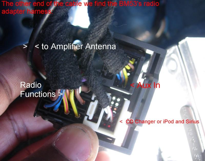 BMW E46 BM53 radio adapter harness