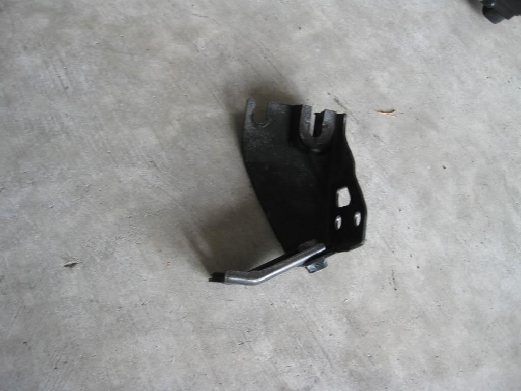 Toyota Supra air intake chamber stay/cable bracket removed