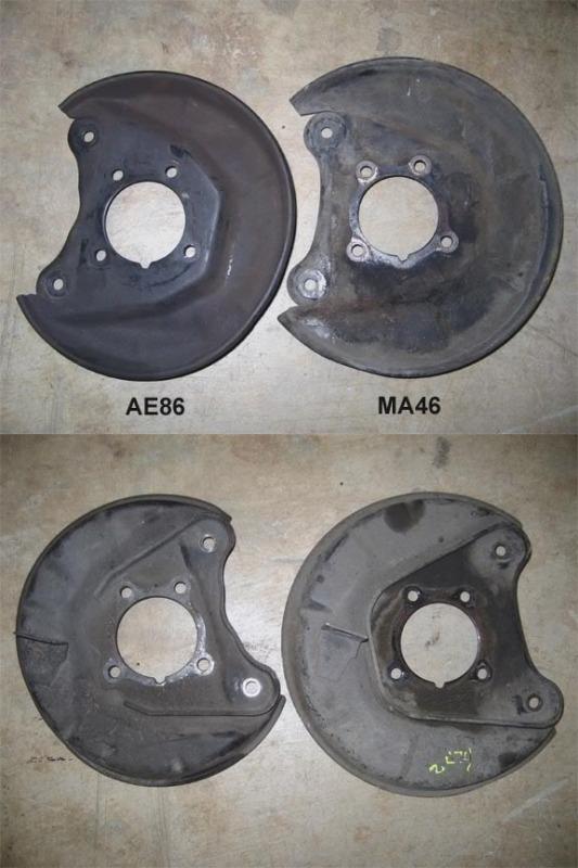 MA46/MA47 backing plate/dust shield is slightly larger for the MA46/MA47 rotors which are 1