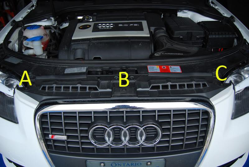 Audi A3 torx screws for grille