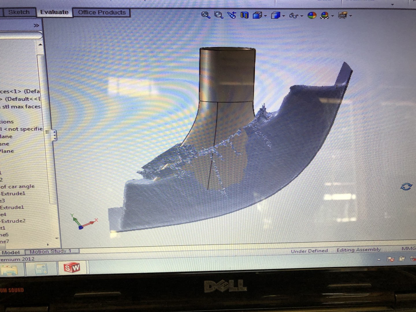 Using the scanner to mock up a scoop for the bumper