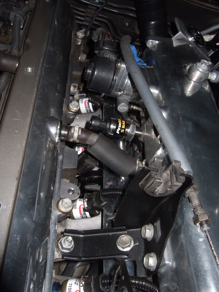 Pressure sensor mounted on intake manifold of Toyota Supra