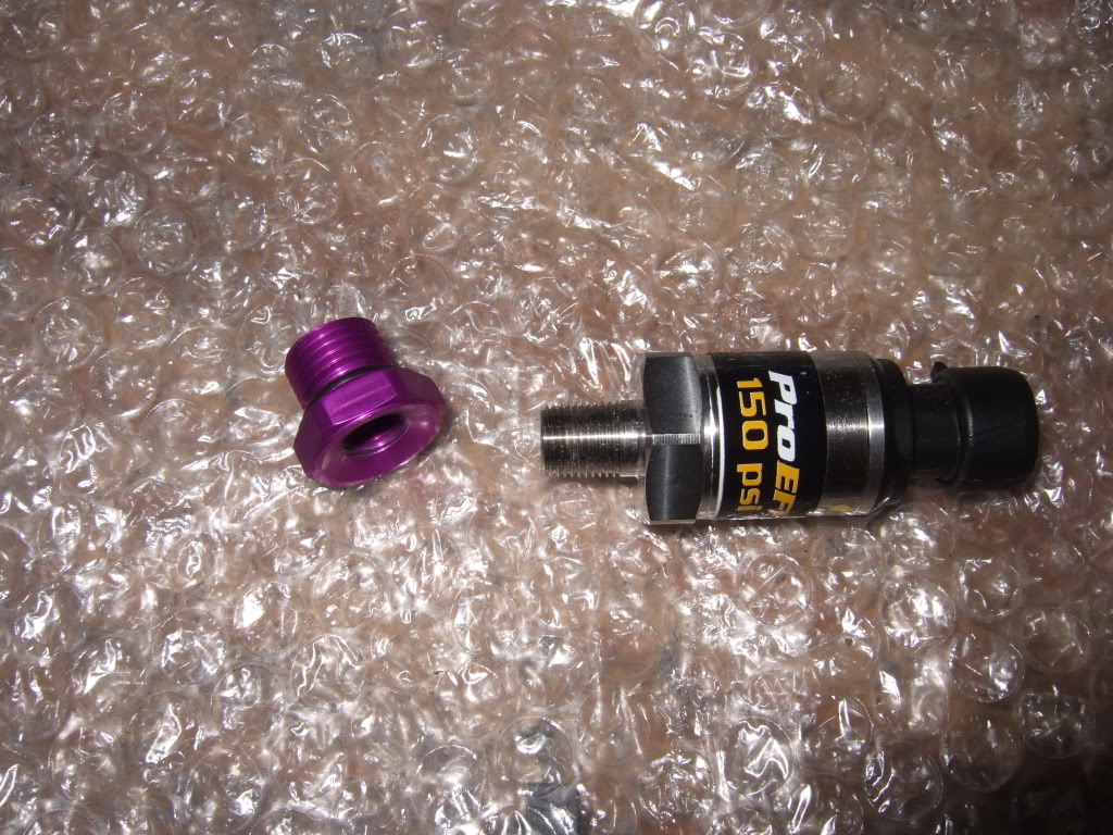 Fuel pressure sensor with adapter fitting