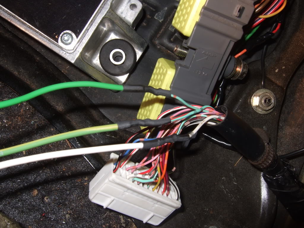 connected wires from harness