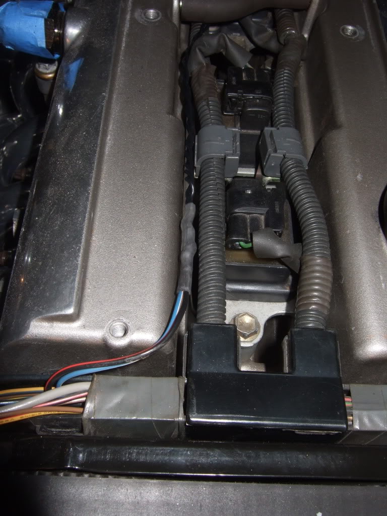 wires routed in engine bay