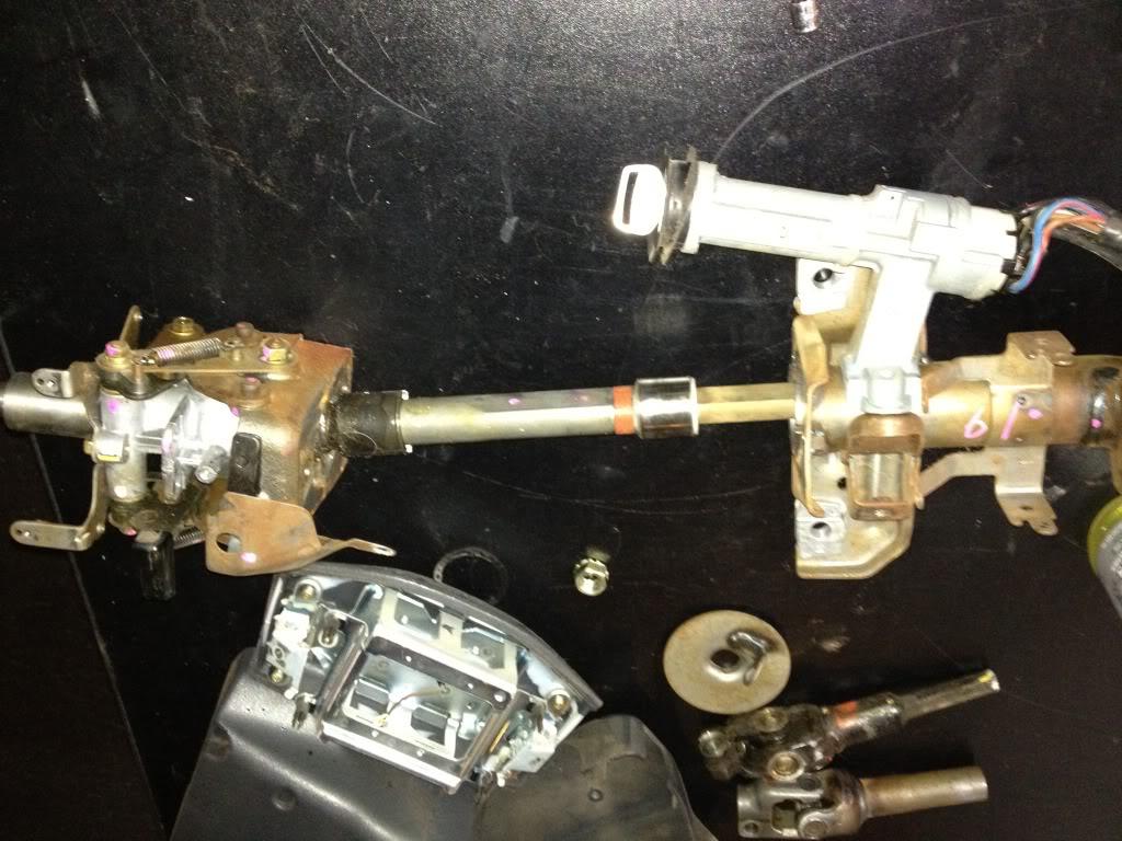 Disassembling the stock steering column