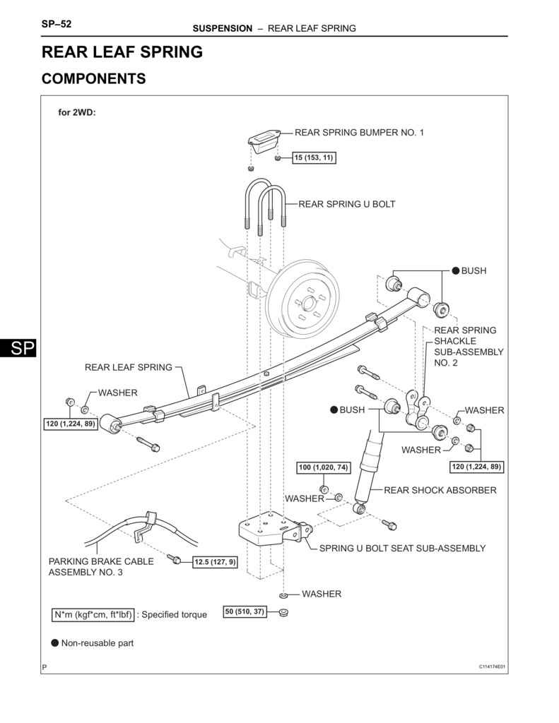 Toyota Tacoma 2wd rear leaf spring