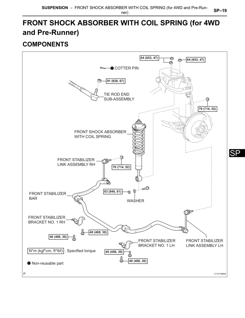 Toyota Tacoma 4WD and Pre-Runner suspension components