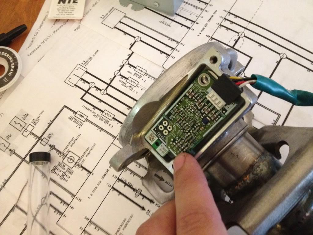 desoldering the electric steering circuit board