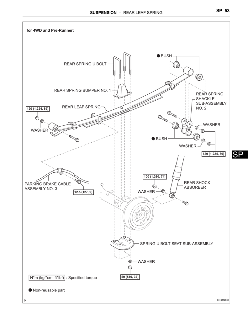 Toyota Tacoma 4wd and Pre-Runner leaf spring