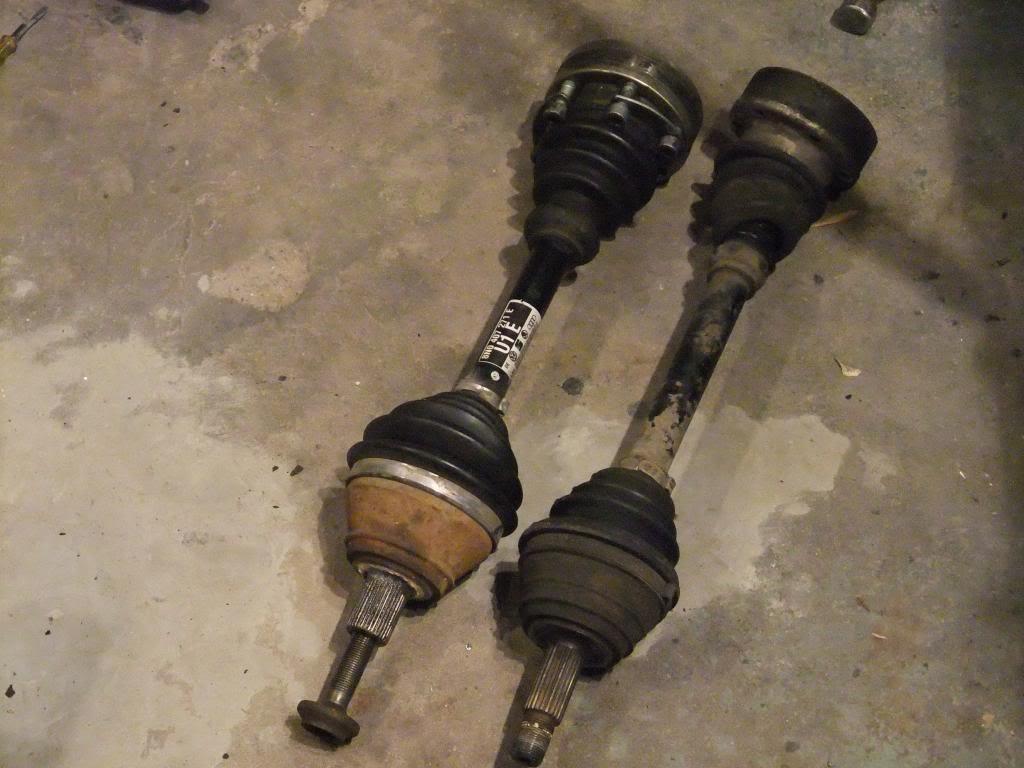 VW 4 cylinder 02a axle and an 02m axle
