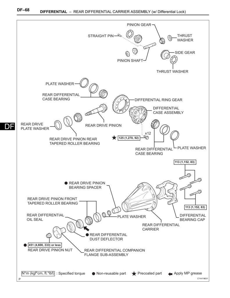 Toyota Tacoma rear differential (e-locker)