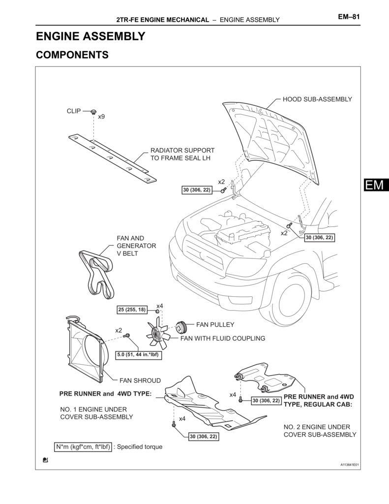 Toyota Tacoma 2TR-FE engine main assembly