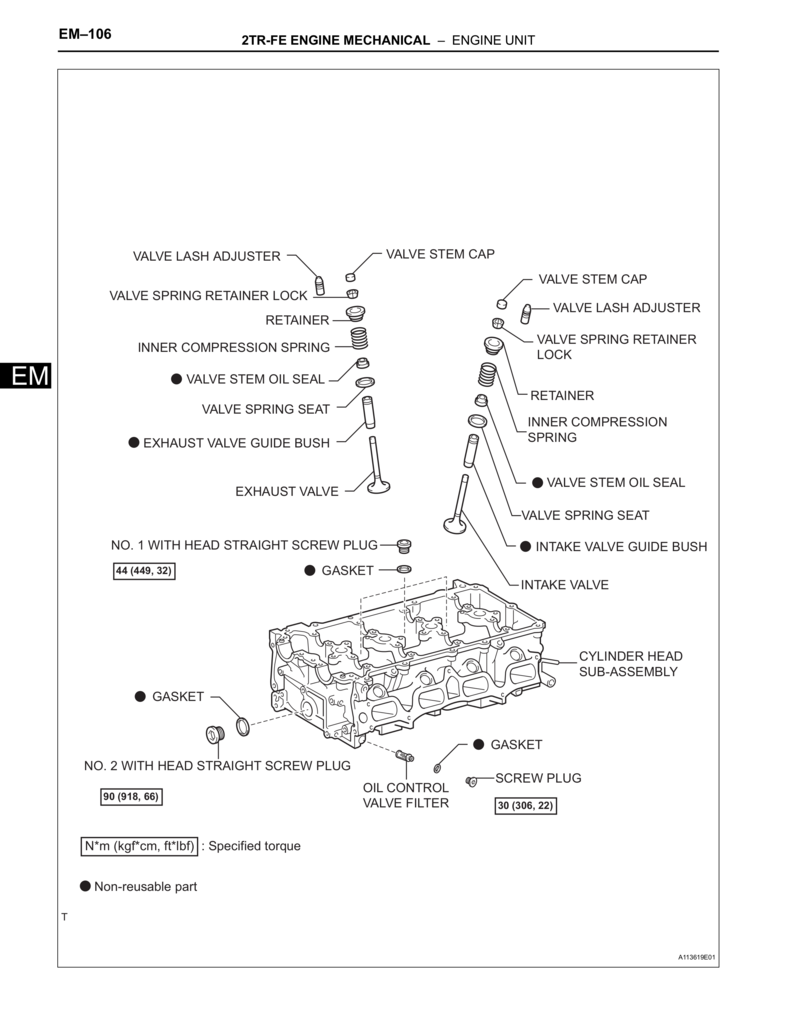 2TR-FE Engine internal assembly