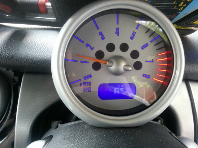 Mini Cooper rpm gauge