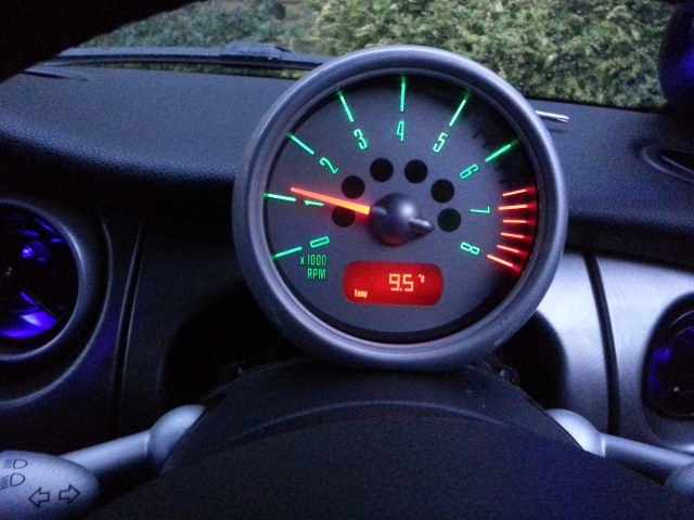 Mini Cooper rpm gauge