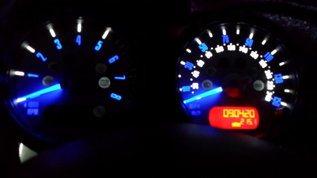 Mini Cooper RPM and speedo gauges