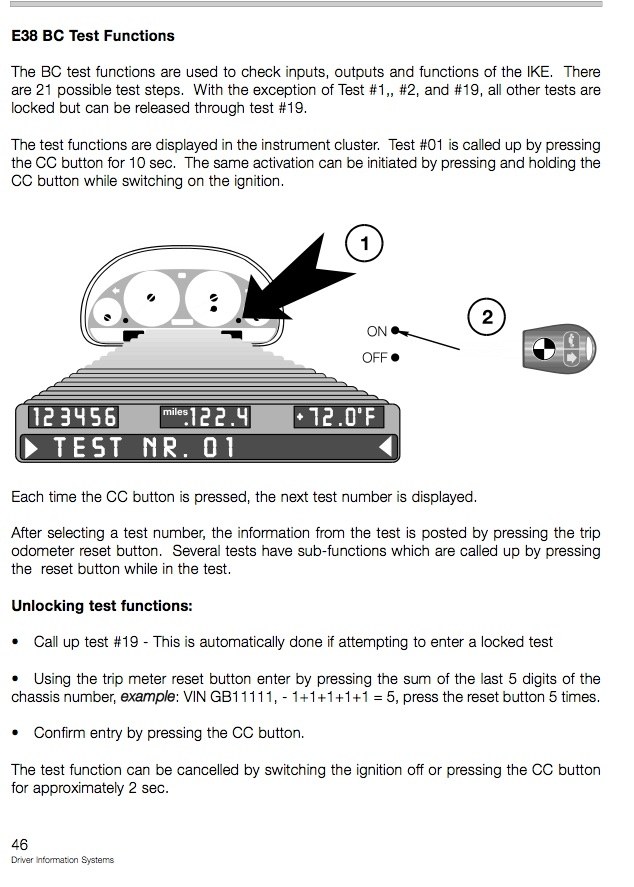 E38 BC test functions