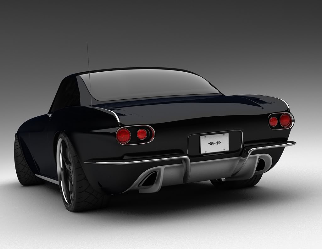 Volvo P1800 custom rendering rear