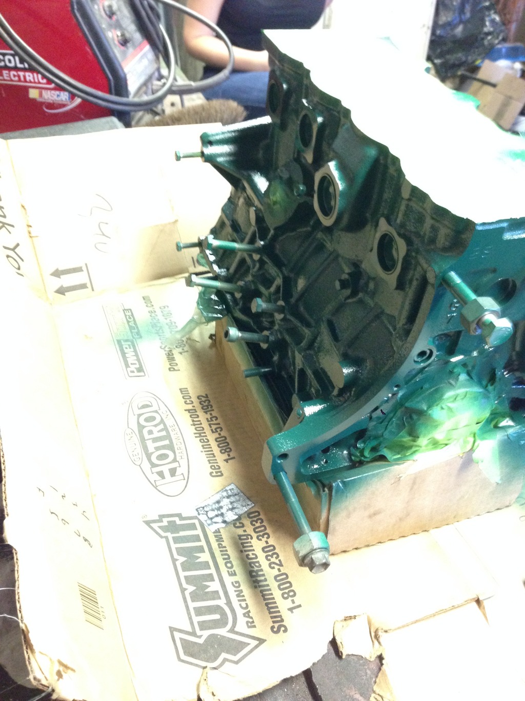 5S-FE engine block painting