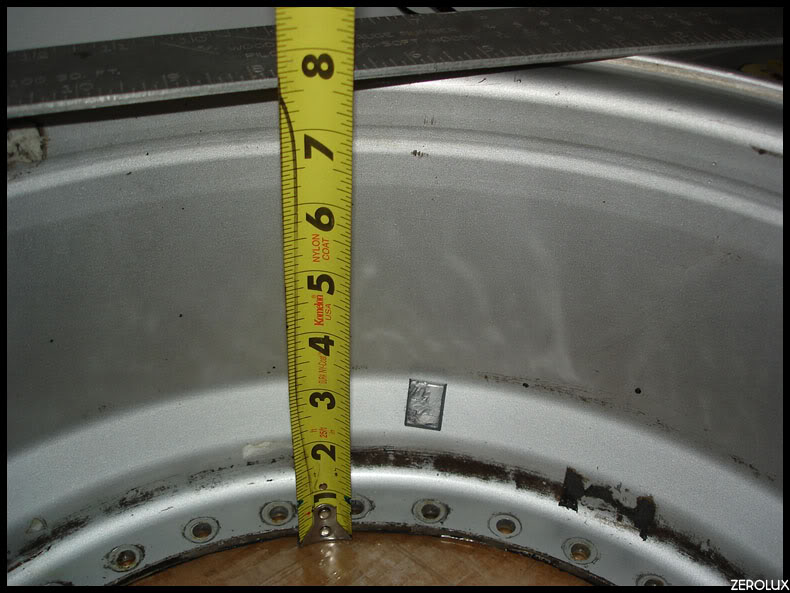 measuring the barrels of the wheel