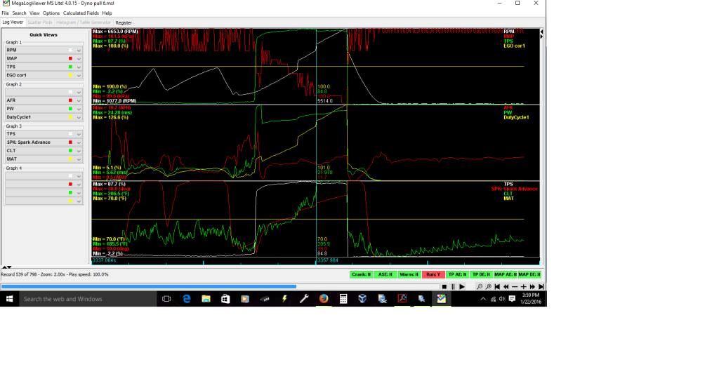 Megalogviewer dyno pull fuel to air ratio