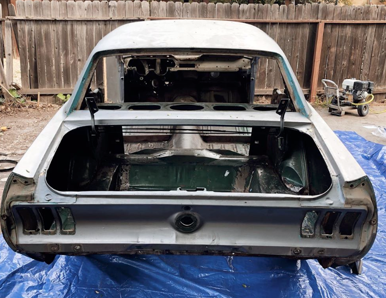 1967 Ford Mustang interior stripped