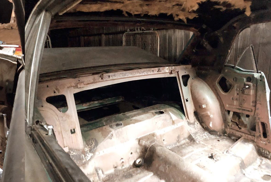 1967 Ford Mustang stripped rear seat