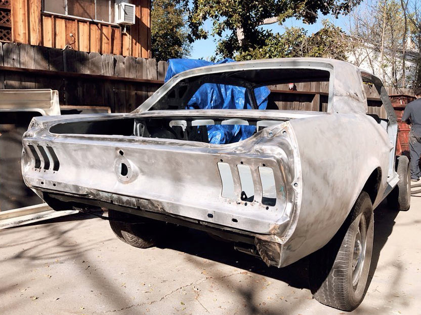 bare metal 1967 Ford Mustang