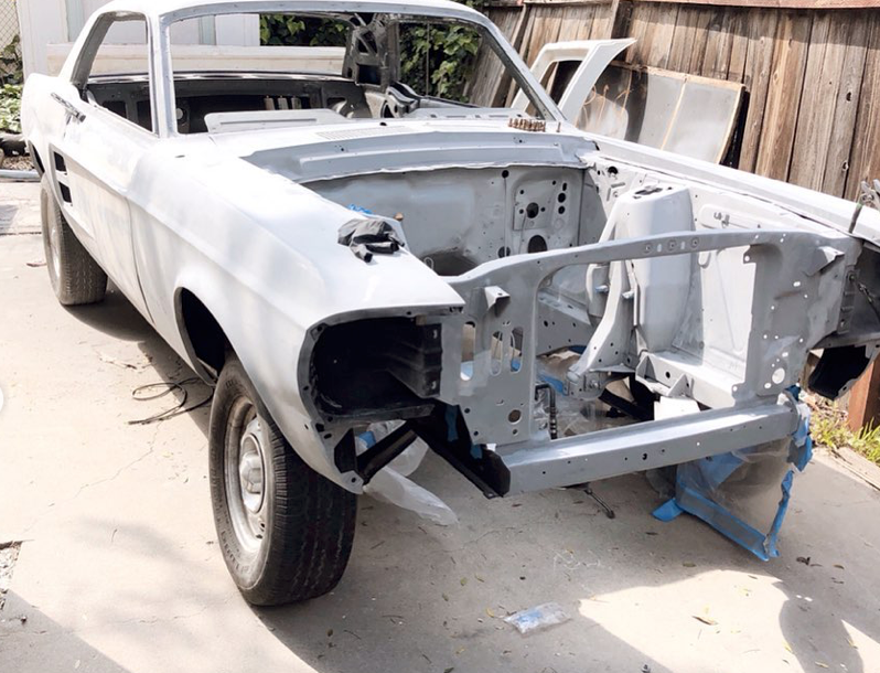 primed 1967 Ford Mustang