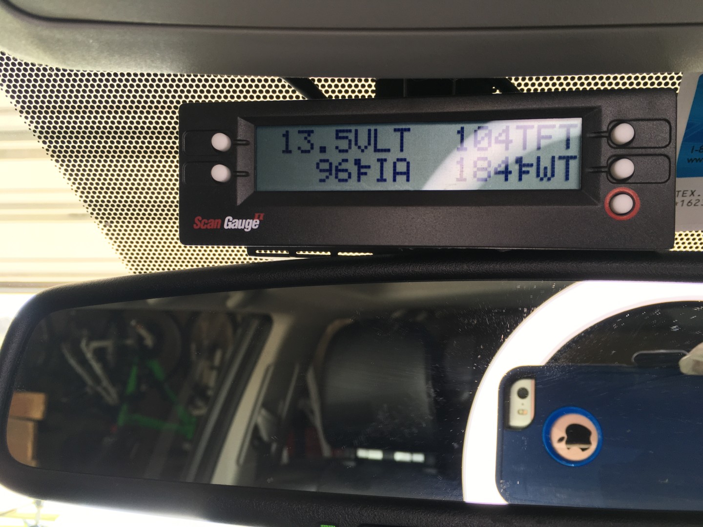 Scan Gauge...I use this gauge primarily to monitor the Transmission Fluid Temp when I change the Automatic Transmission Fluid (ATF).  It can also indicate the battery voltage, which is very important to see whether the alternator is working right or not.  It also shows the Intake Air Temp and the Water Temp as well.  Those are just few of the many parameters that my Scan Gauge can measure.