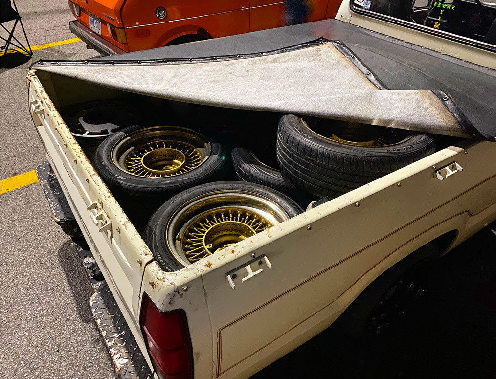 Picked up some 4X100 15" wire wheels at a steal of a deal. I know they wont fit the 6-bolt pattern of this truck but it would be an awesome look and it got my wheels spinning; What if I put the truck on hydros?