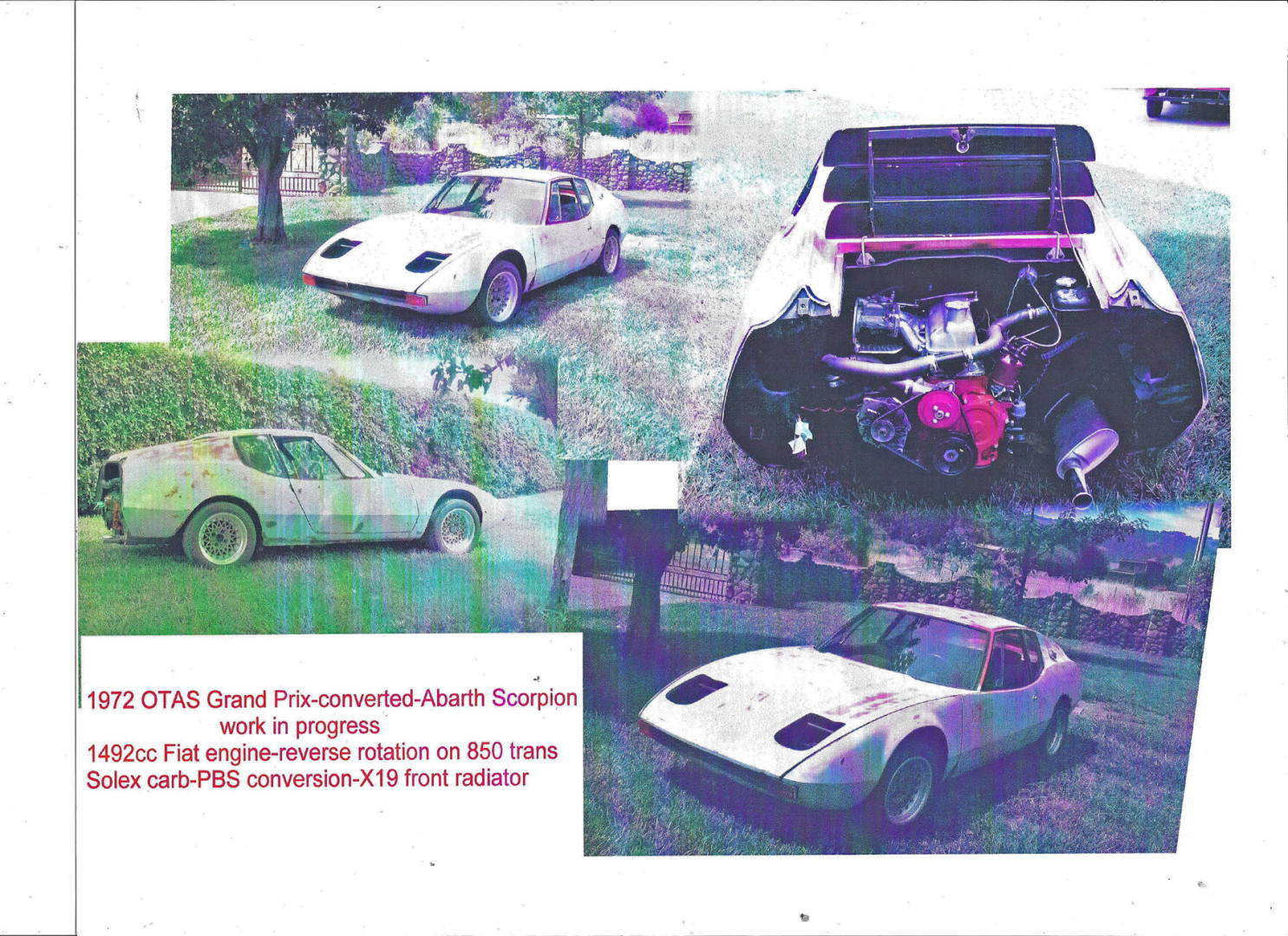OTAS Gran Prix modified Cover Photo Francis Lombarti design Fiat based Abarth modified coupe