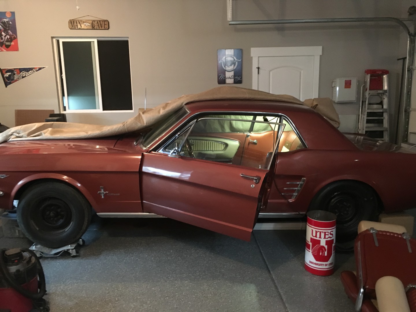 8/22/19 - Where it started. Brought this home from my Grandpa's garage where it has spent most of it's life since 1975. Grandpa bought the car in 1969 from the original owner and had been attached to his Emberglo '66 ever since.